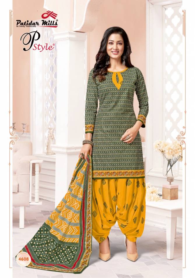 Patidar P Style 46 Cotton Casual Daily Wear Printed Dress Material Collection